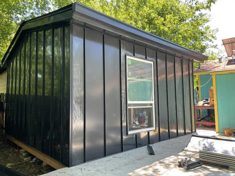 Black standing seam metal wall panels for Roof Inspection in Torrance